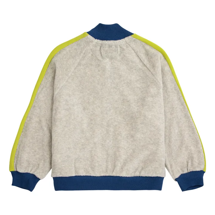 Bobo Choses Sweat Zippé Coton Bio Eponge Shadow | Gris