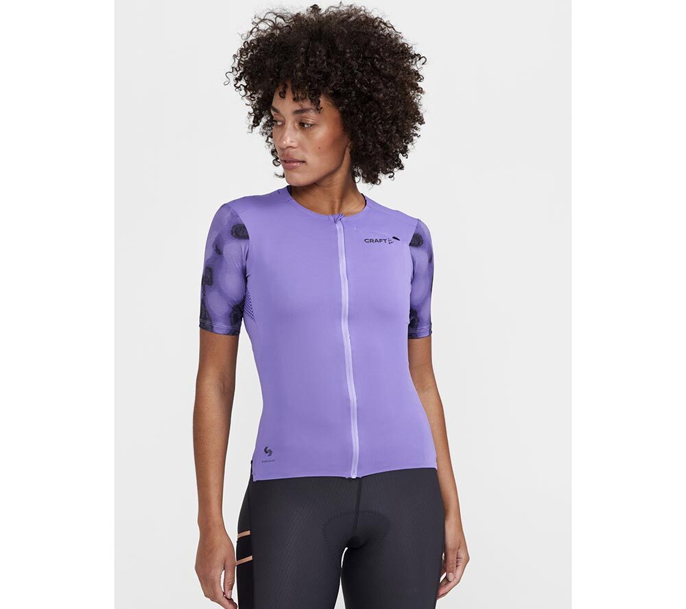 Craft Pro Gravel Fietsshirt Korte Mouwen Paars Dames