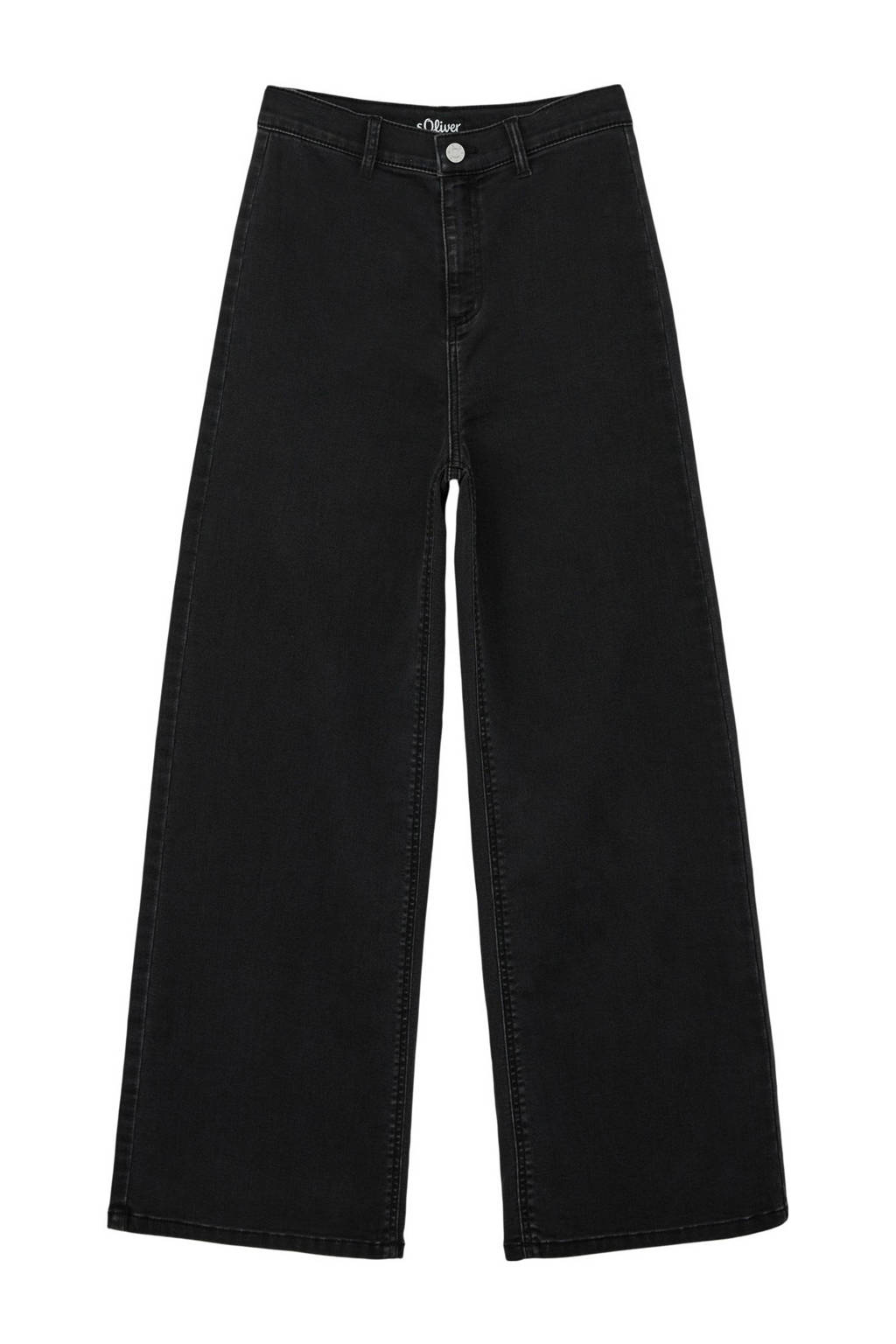 s.Oliver high waist wide leg jeans black denim REG