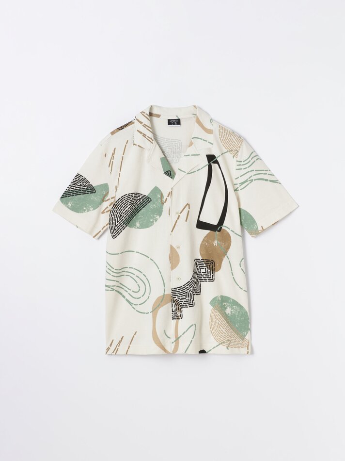 Camisa rústica - Branco-sujo