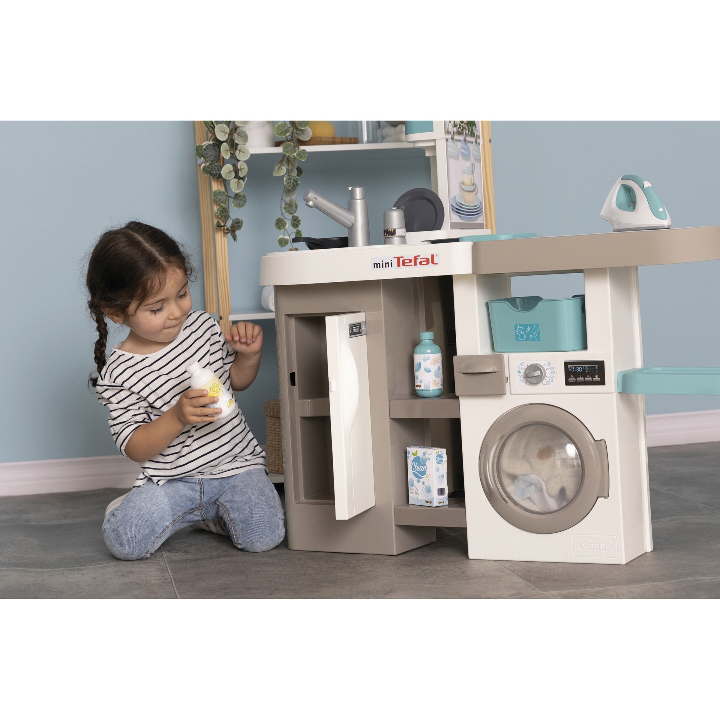Smoby Kinderküche Tefal Studio mit Waschmaschine