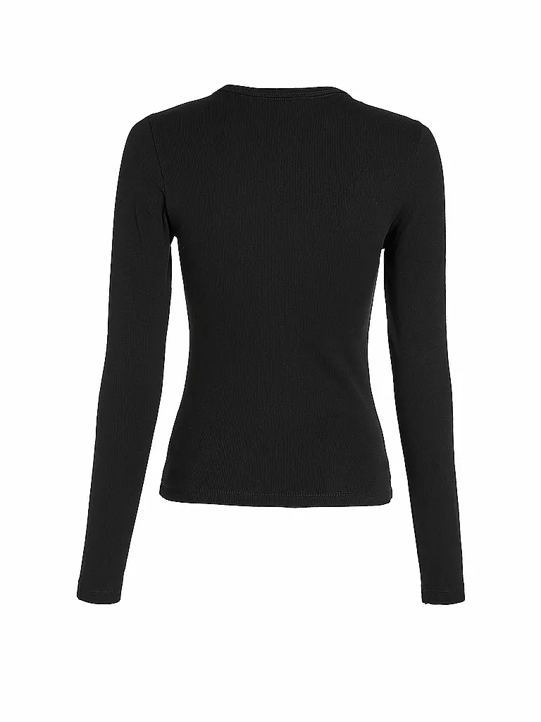 TOMMY JEANS Langarmshirt schwarz