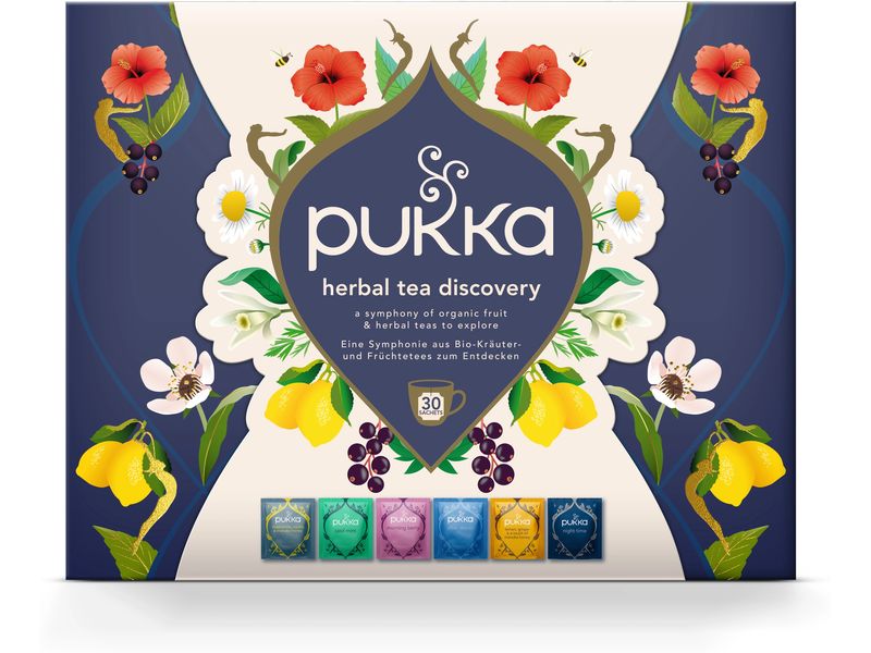 Pukka Herbal Tea Discovery Box 30 Stück Mit Bio-Kräuter- und Früchtetees