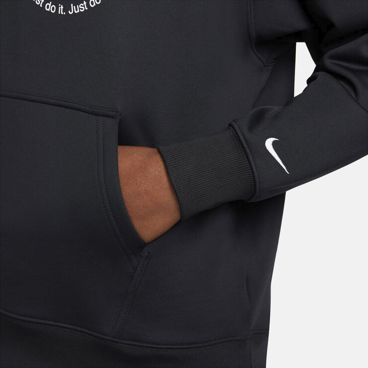 Nike Therma-FIT Fleece træningshættetrøje Sort