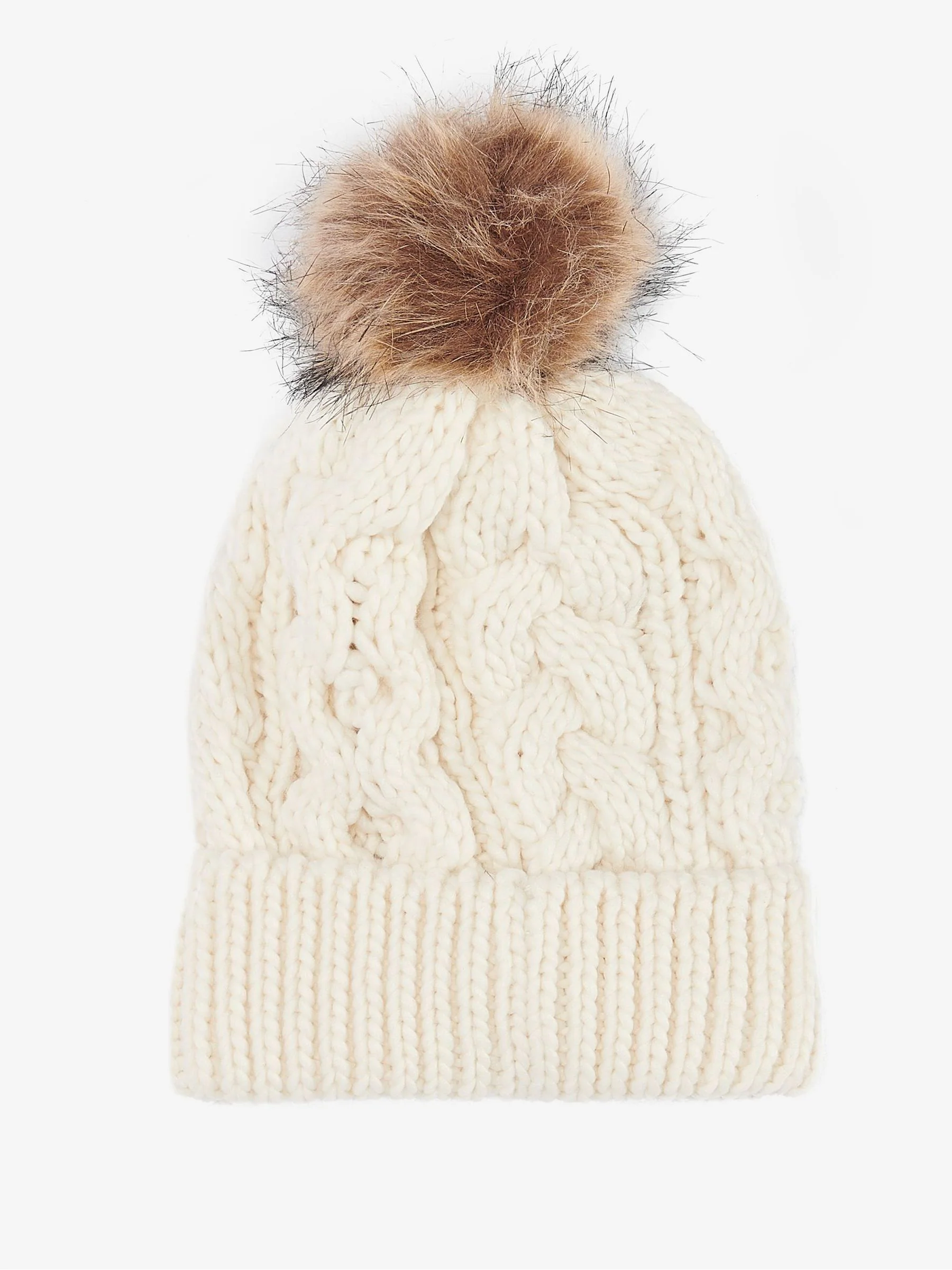 Crème Penshaw - Barbour® Penshaw Beanie-muts met pompon