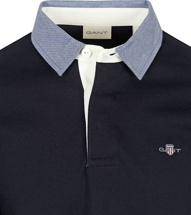 Gant Heavy Rugger Shield Polo Navy 2004082-433 kopen