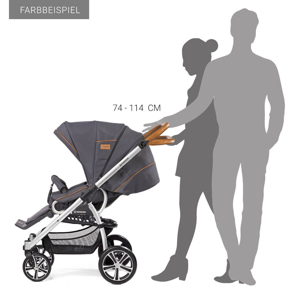 Kombi-Kinderwagen F4 Air  schwarz/tabak/C4 890889