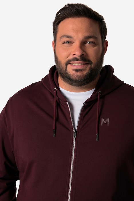 Men+ Hoodie-Jacke, Kapuze, Zipper, bis 8 XL