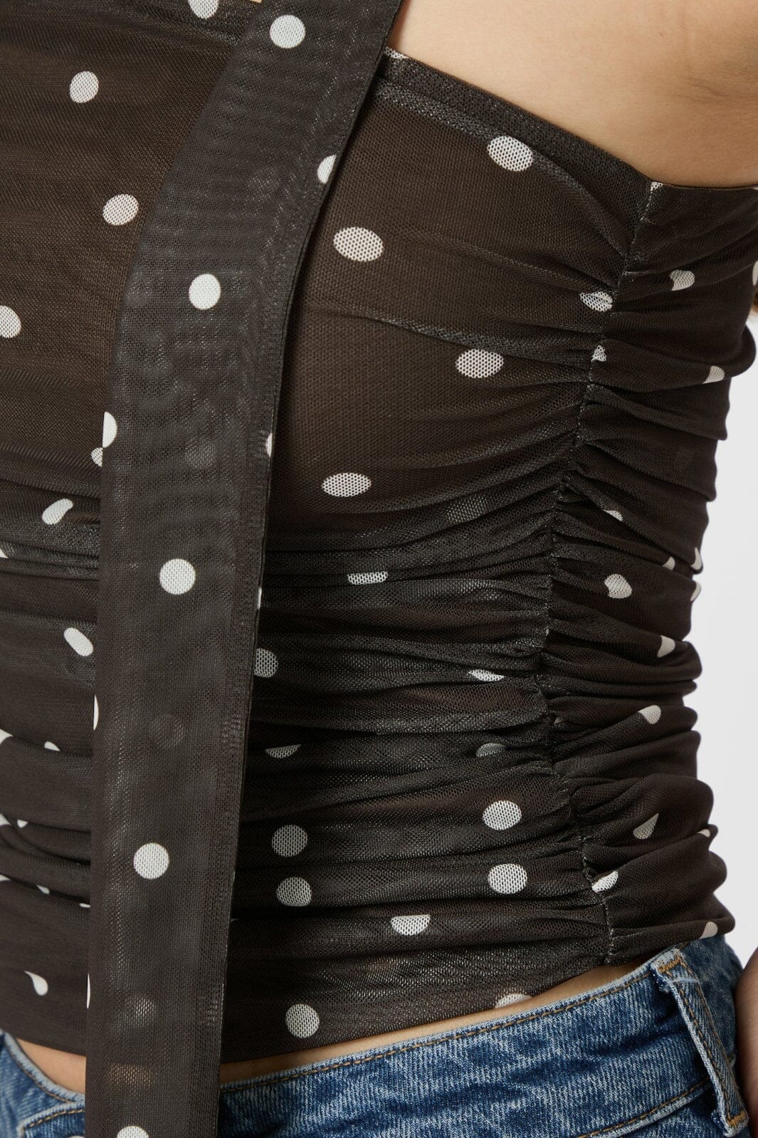 Neo Noir Torinti Mesh Dot Top 165892