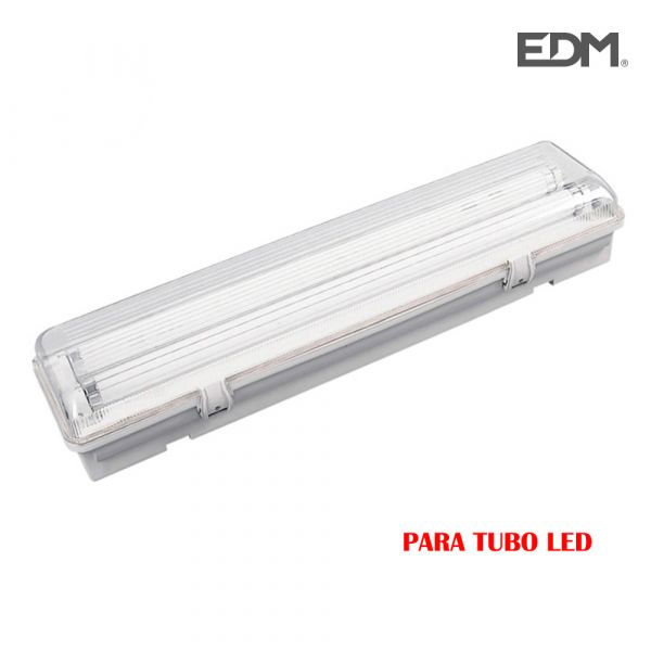 EDM Armadura com Plastico Para 2 Tubos LED De 18w 125c - EDM31127