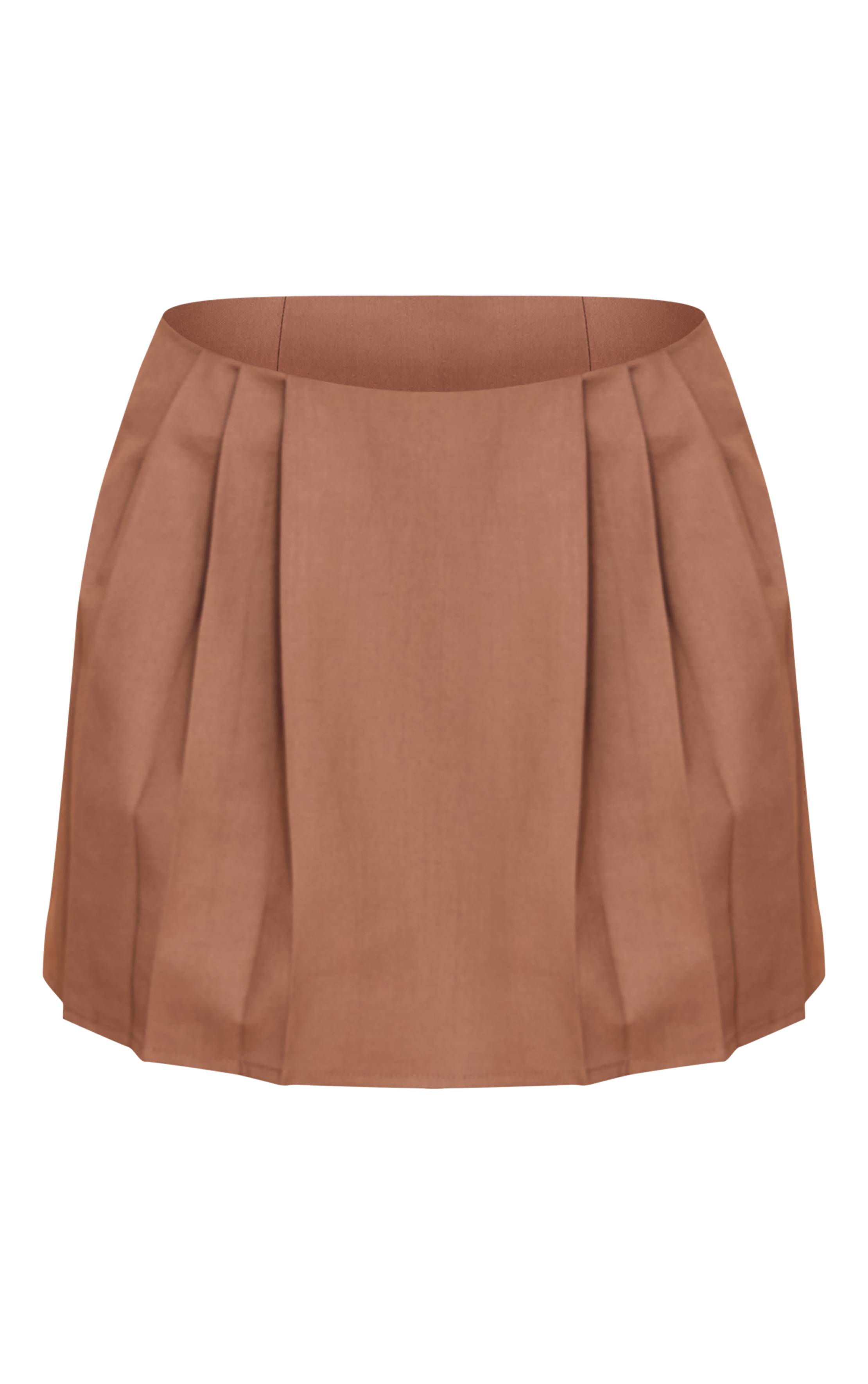 Moka Ensemble Jupe Mini Plissée En Tissu Tissé