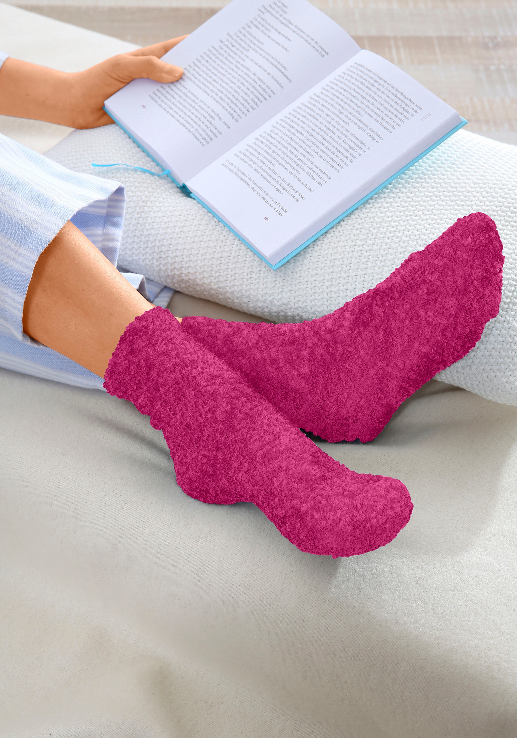 Lavana Kuschelsocken Packung, 5 Stk. tlg. ideal als Bettsocken