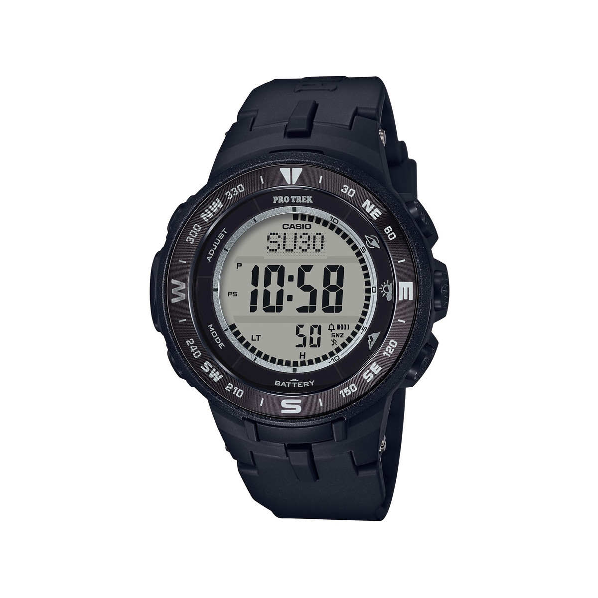 Montre Casio chrono homme résine noire