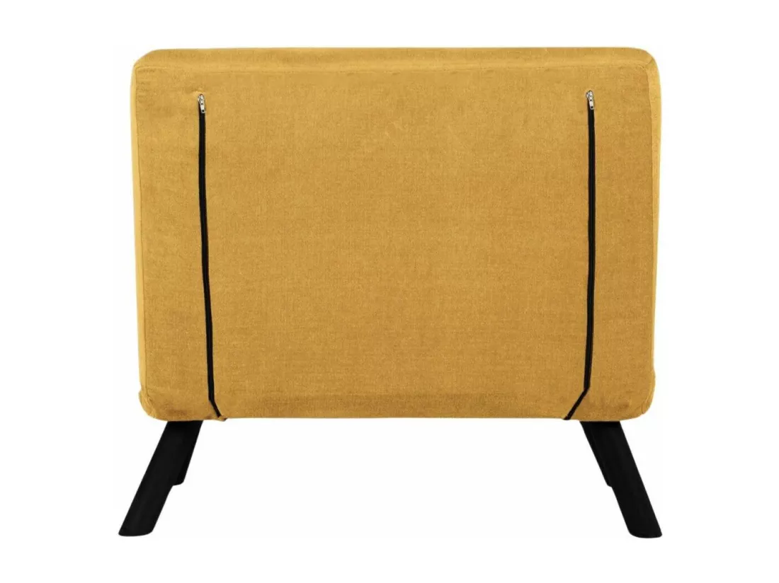 Fauteuil convertible Yolanda Métal Noir et Tissu Bordeaux