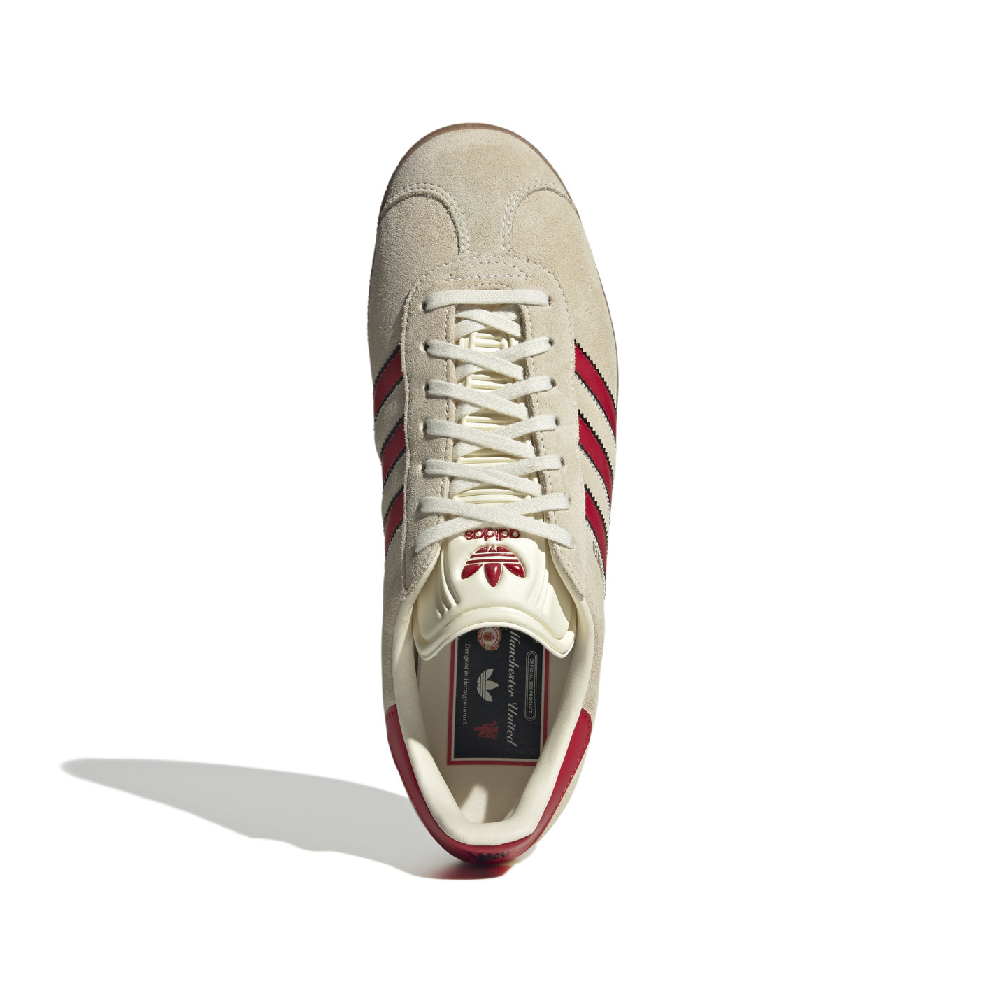 Adidas Gazelle Manchester United Terrace Icons Sneakers Beige Rood Zwart