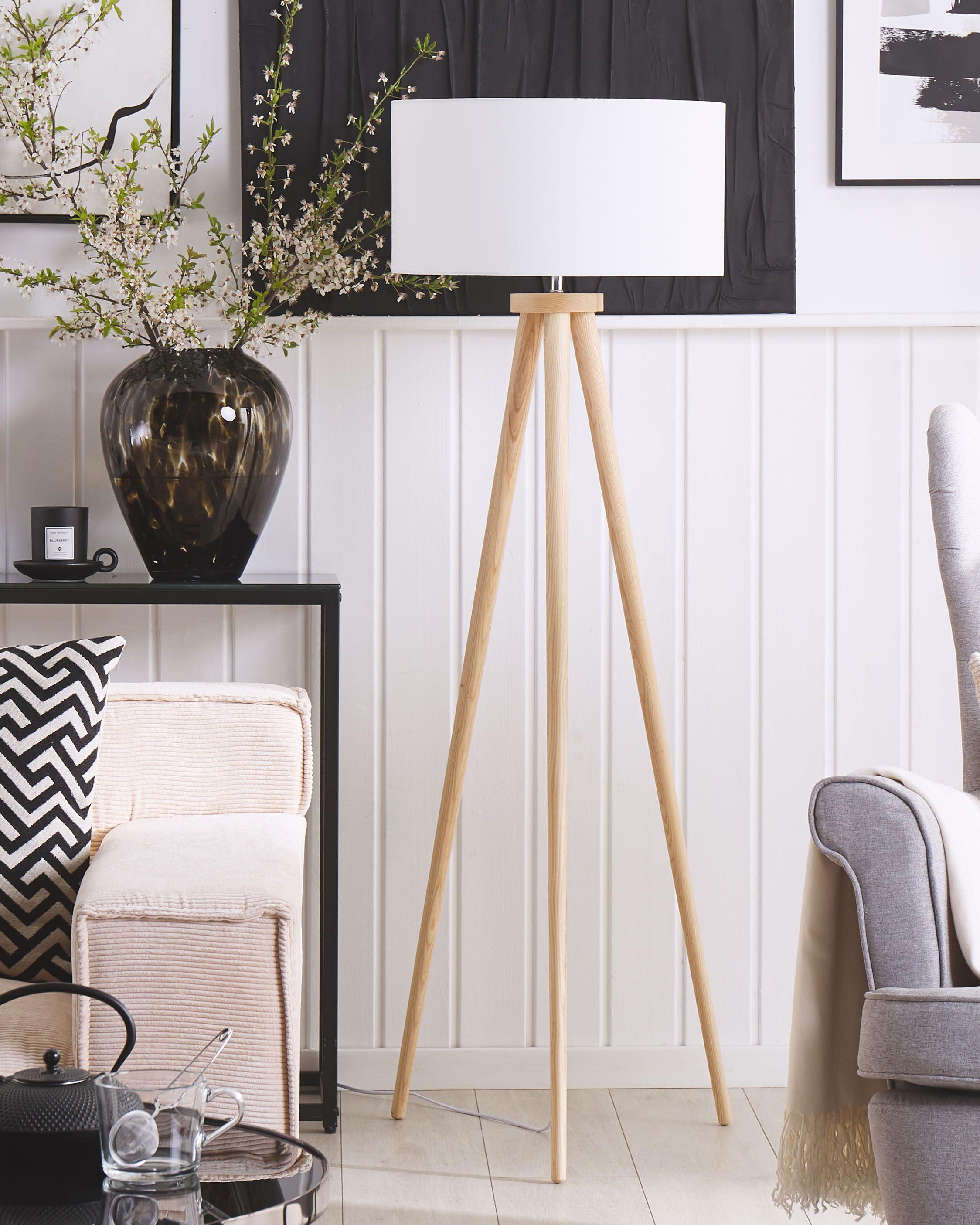 Staande lamp NITRA Eikenhout Wit