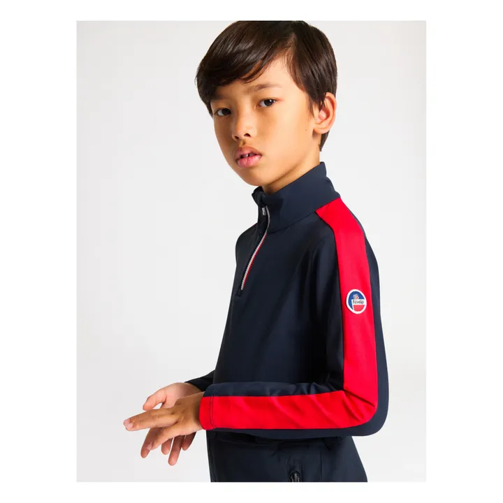 Fusalp Sous-pull Sinope | Bleu marine - Rouge