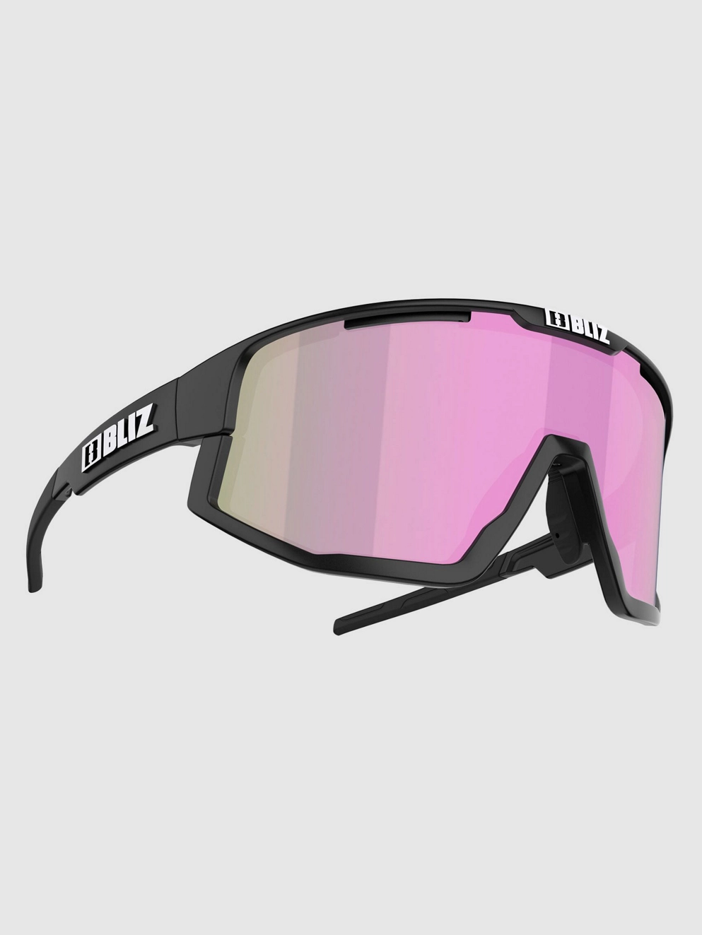 BLIZ Active Eyewear Fusion Small Matt Black Sunglasses brown w rose multi