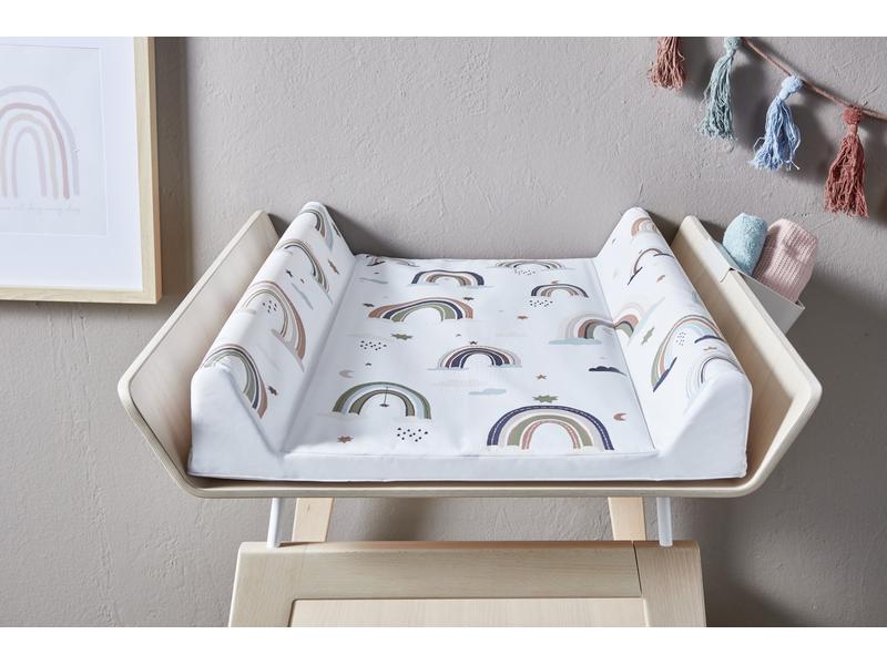 Rotho Babydesign Wickelkissen Boho Rainbow 70 x 50 cm Baby-Wickelkissen mit Regenbogen-Motiv