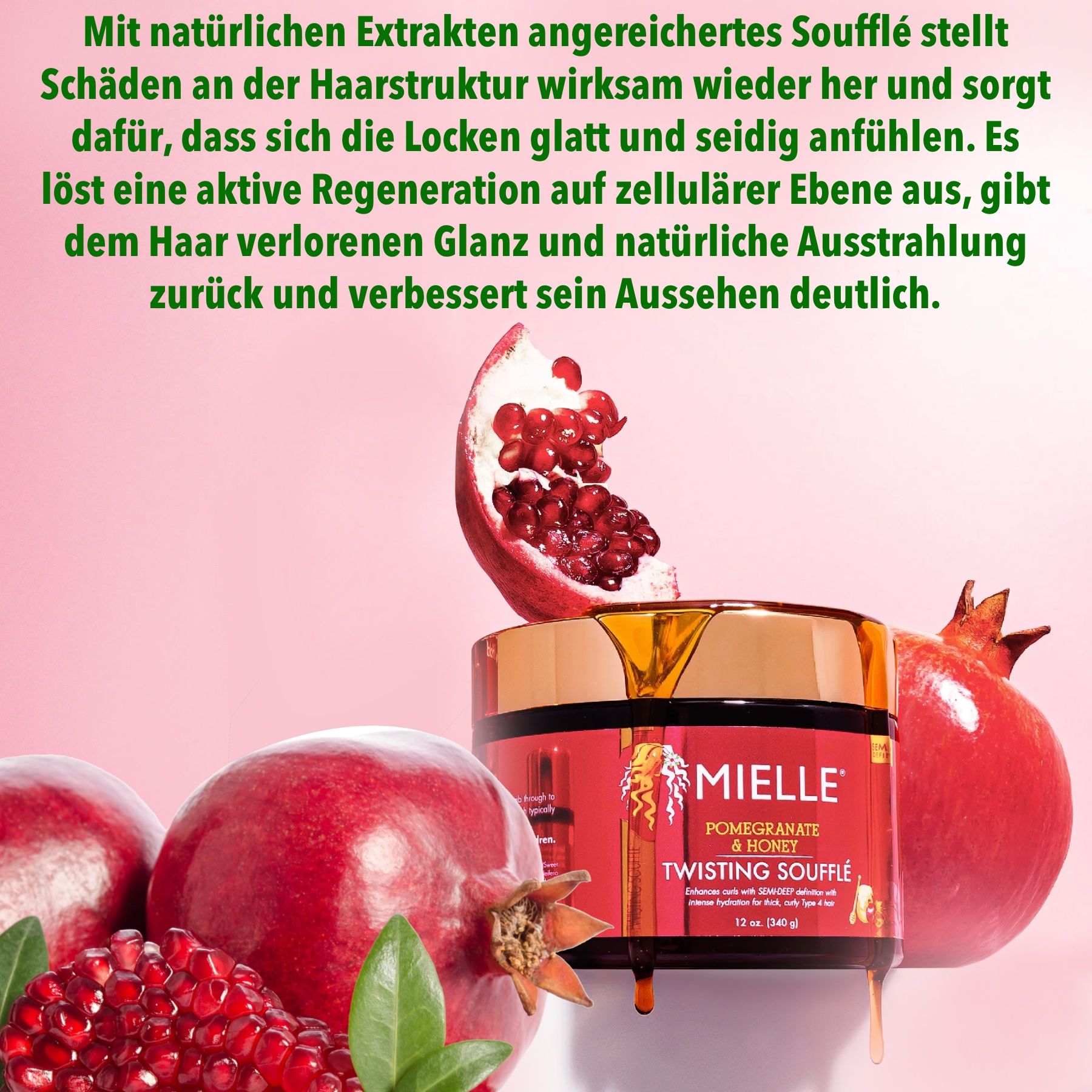 Mielle Organics Haarmaske Pomegranate Honey Twisting Souffle für Haarpflege