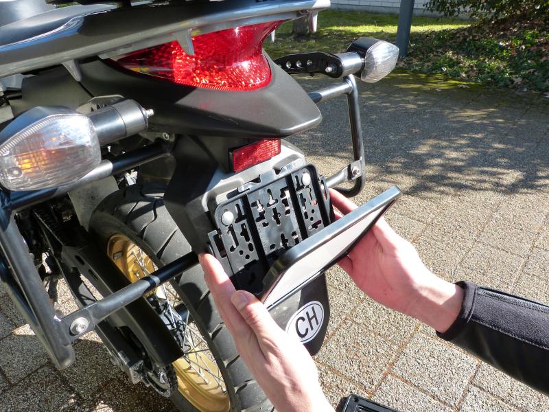 EASYKLICK Kennzeichenhalter Moto Schwarz Für Nummernschild