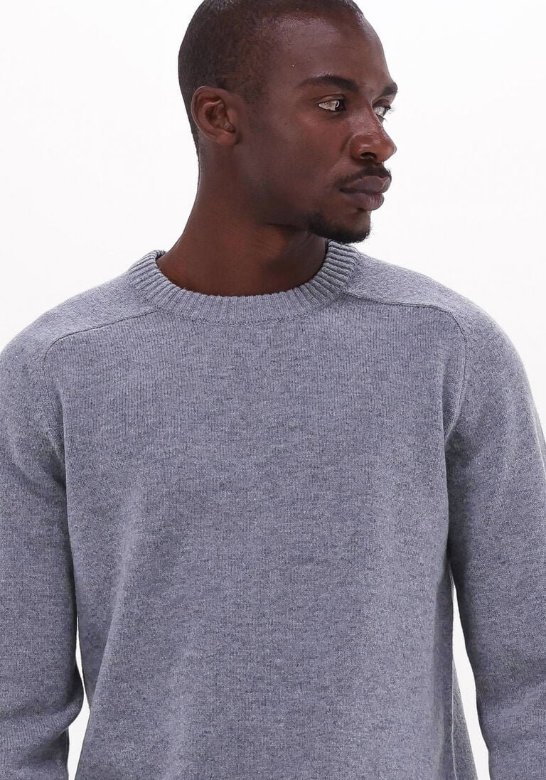 SELECTED HOMME grijze selected homme trui newcoban lambs wool crew neck w