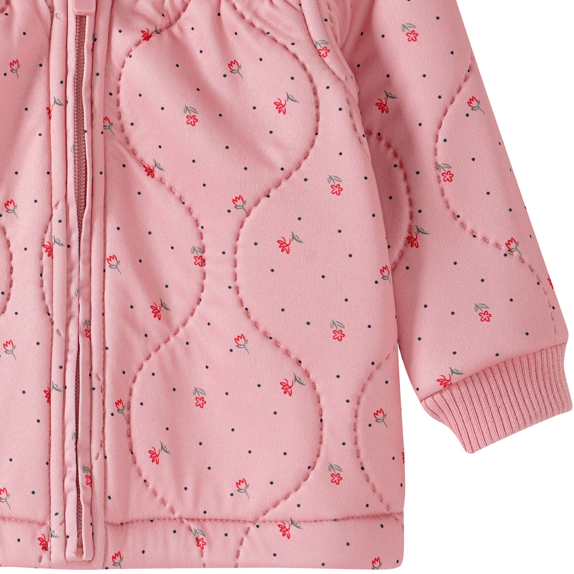 Topomini Baby Jacke mit Wellensteppung rosa