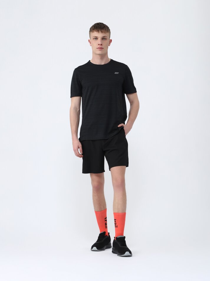 Camiseta esportiva técnica feminina - Cinza escuro