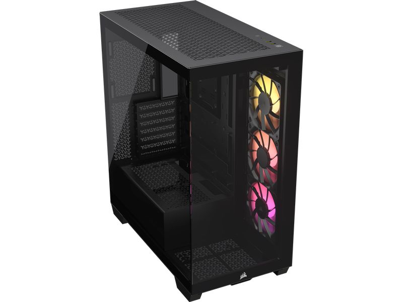 Corsair PC-Gehäuse 3500X ARGB TG Schwarz Mid-Tower PC-Case mit atemberaubender Ästhetik und geräumigem Innenraum
