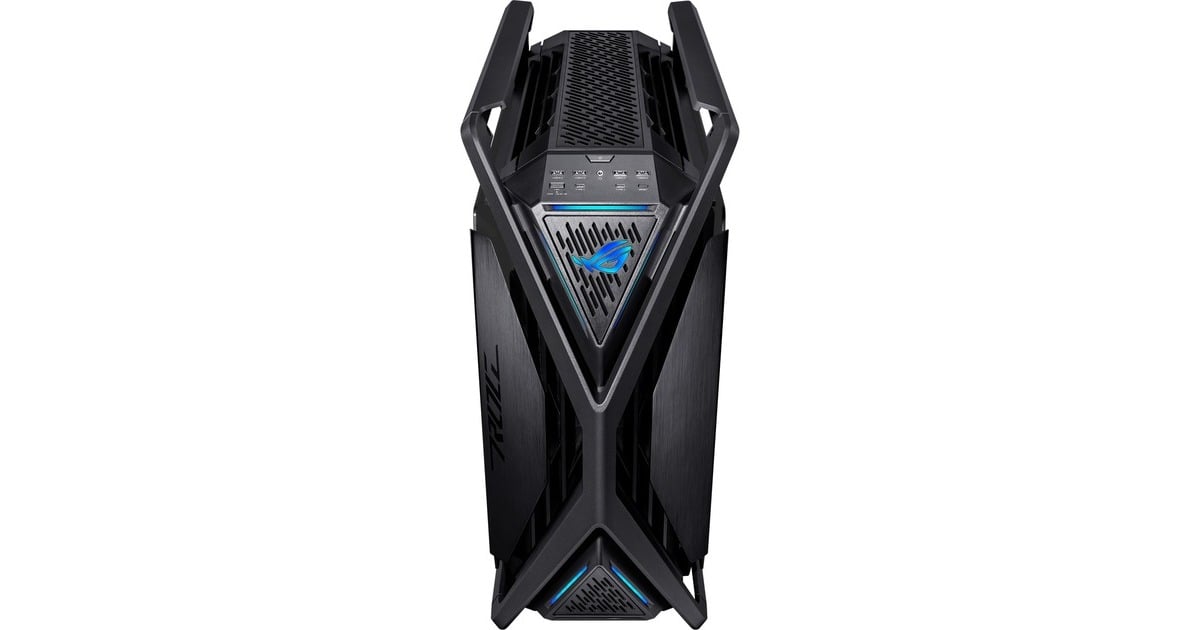 ASUSROG Hyperion GR701 BTF Edition big tower behuizing  (Zwart | 4x USB-A | 2x USB-C | RGB | Tempered Glass)