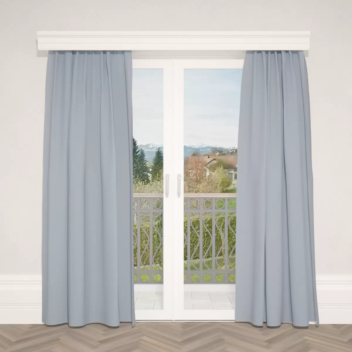 Verdunkelungsvorhang Satin Blau