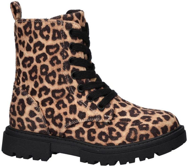 Nelson - Veterboots - Panterprint - Meisjes