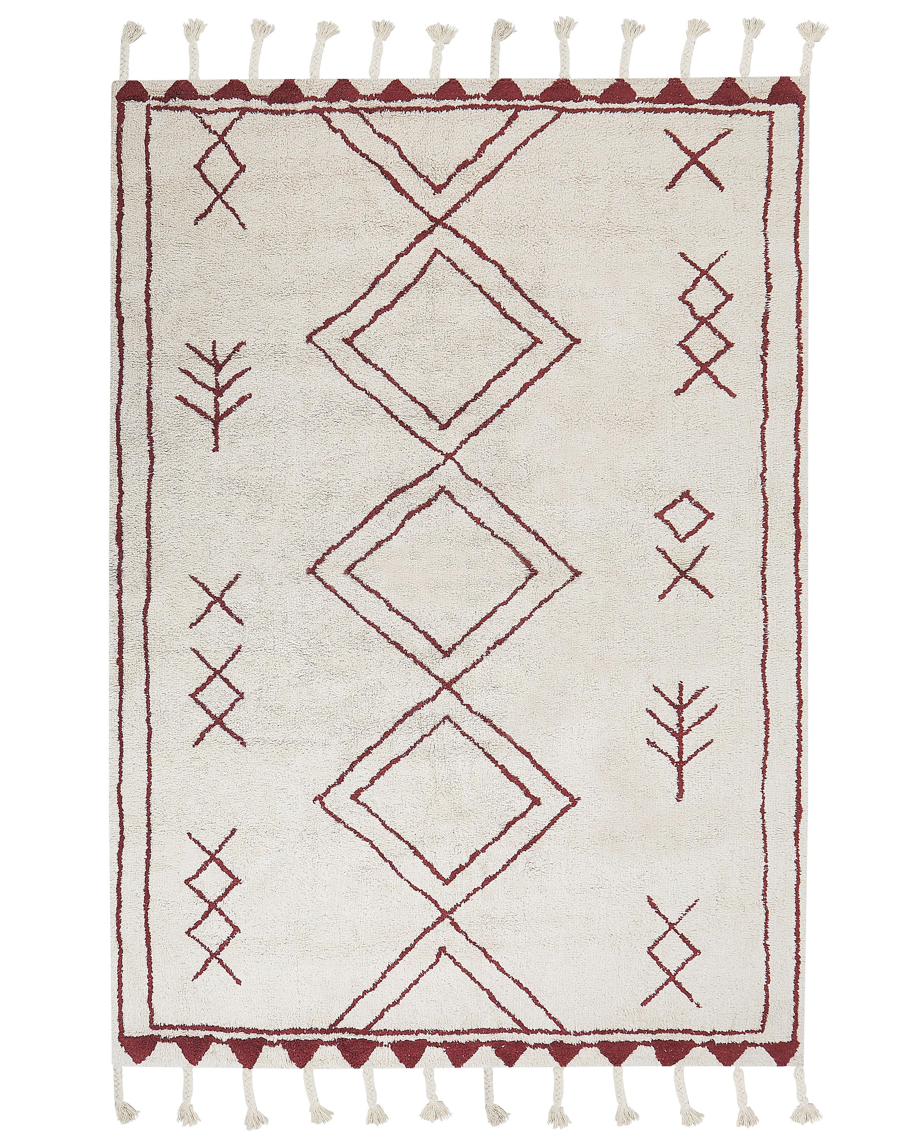 Vloerkleed KENITRA Gebroken wit 160 x 230 cm Katoen