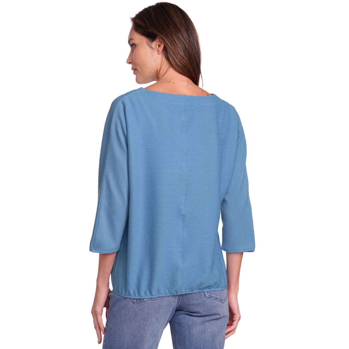 Gina Benotti Damen Sweatshirt mit 3/4-Arm hellblau