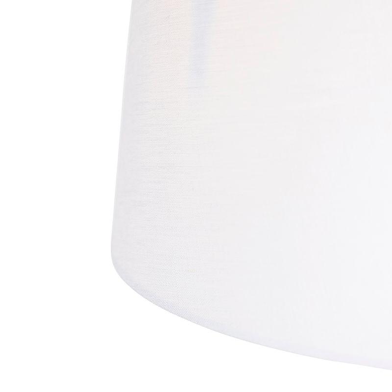 Hanglamp zwart met linnen kappen wit 35 cm 2-lichts - Blitz