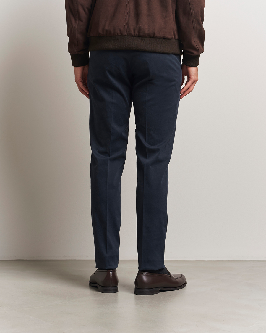 PT01 Slim Fit Cotton/Stretch Trousers Navy