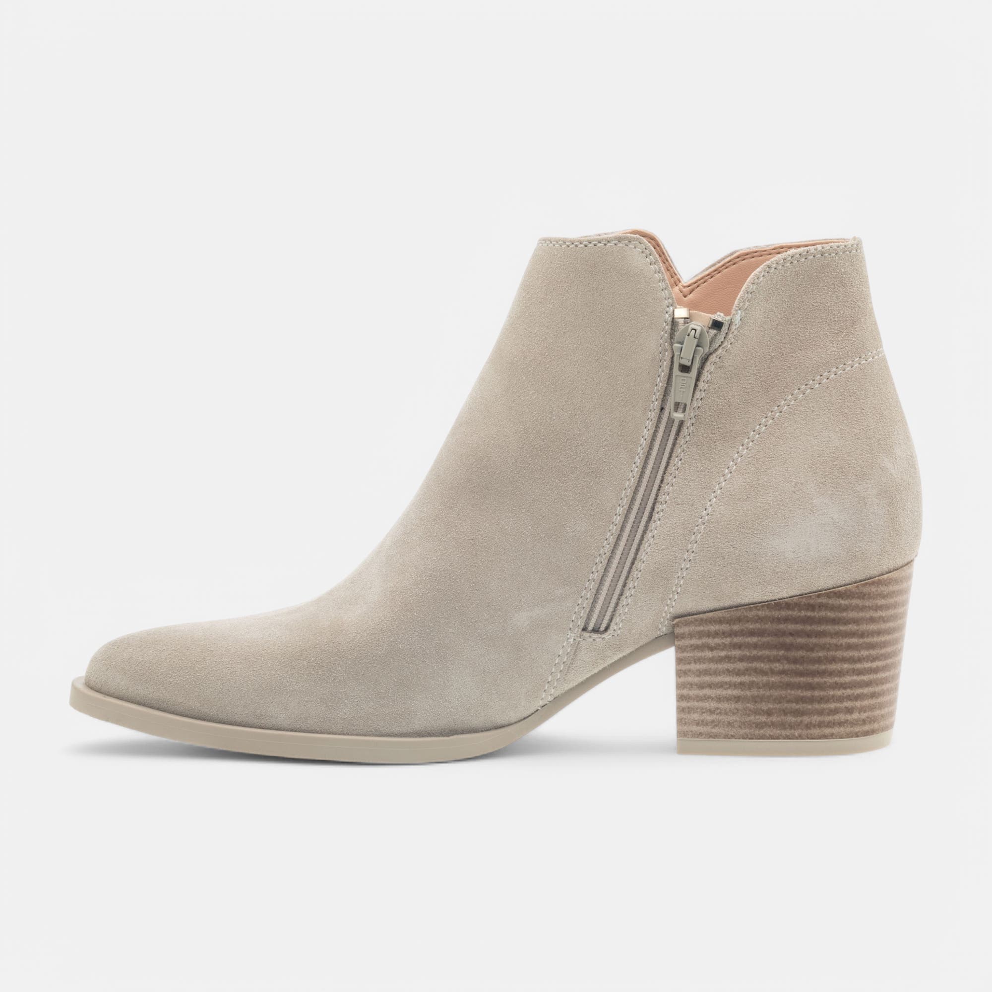 Bottines à talon Femme en cuir beige