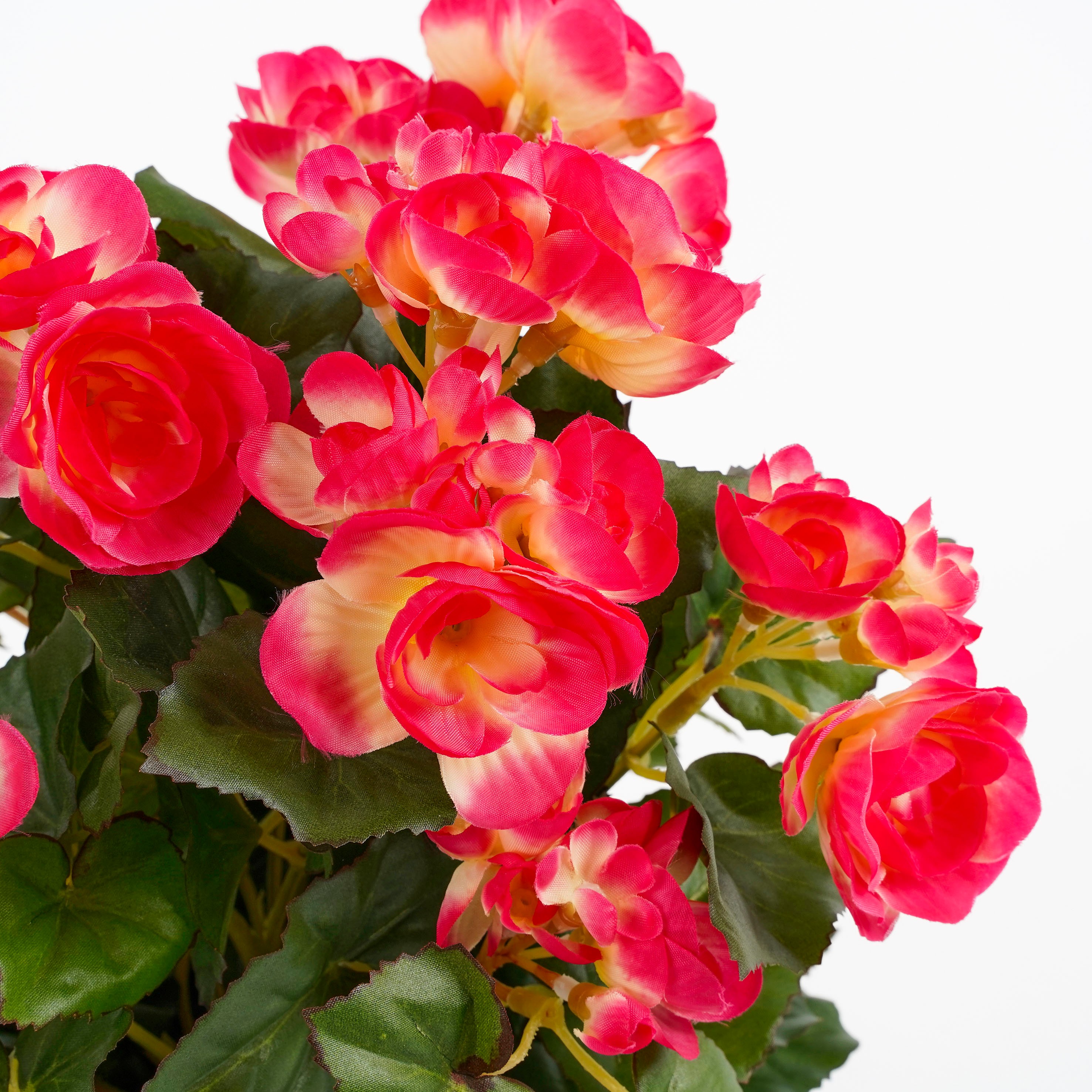 Mica decorations - bégonia artificielle rose foncé en pot h30