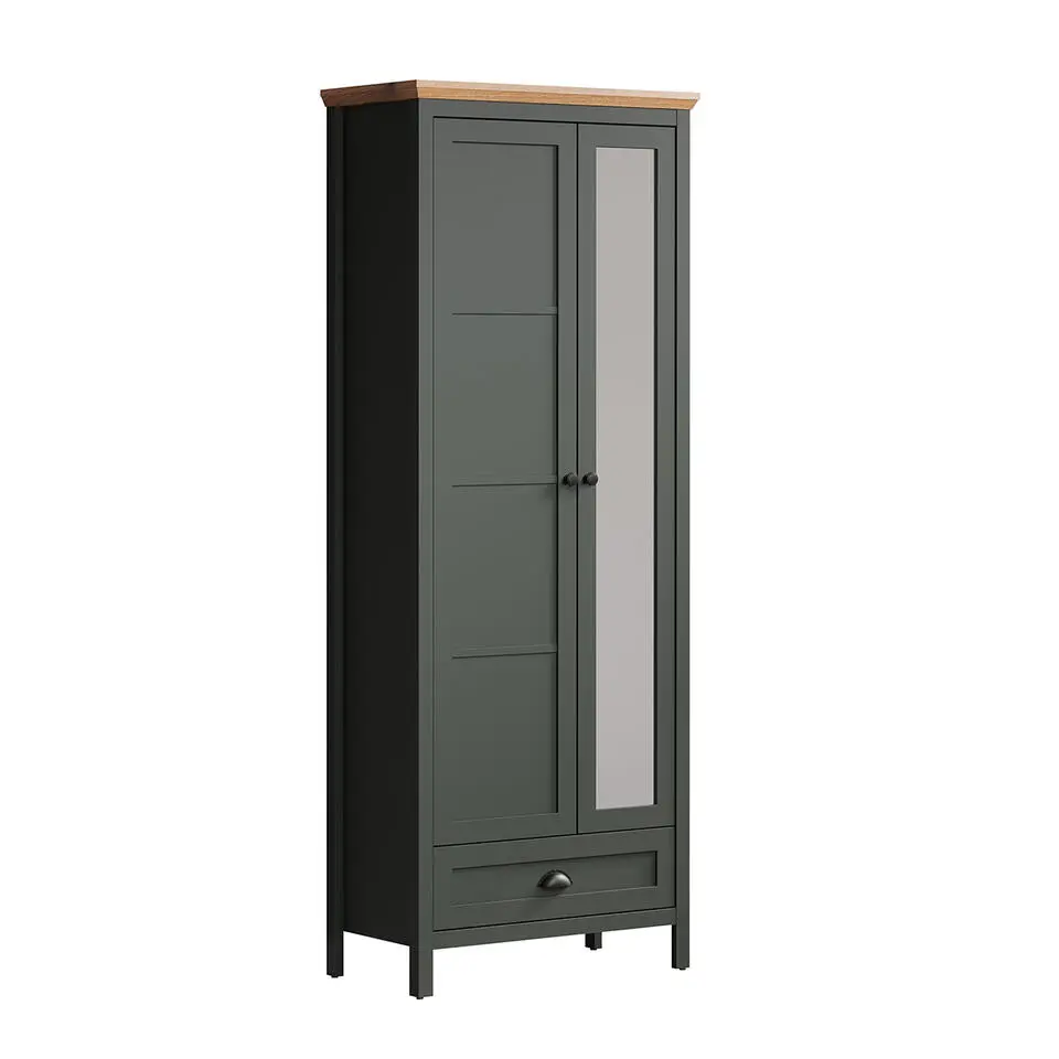 Hioshop Stanton kledingkast groen- eik decor