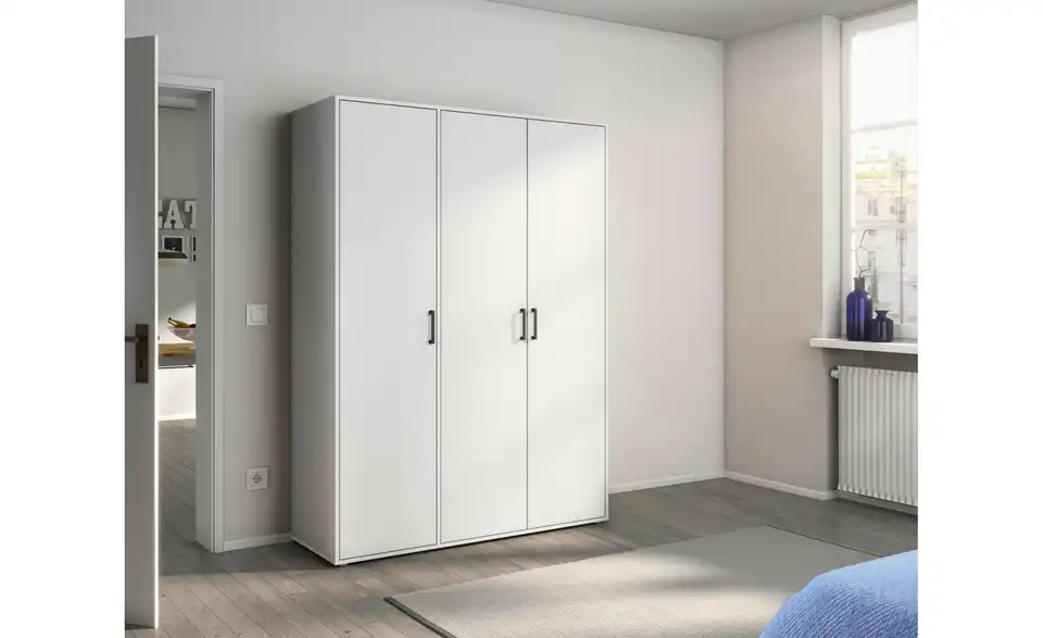 Drehtürenschrank ohne Absetzung 140 cm 3 Stück
