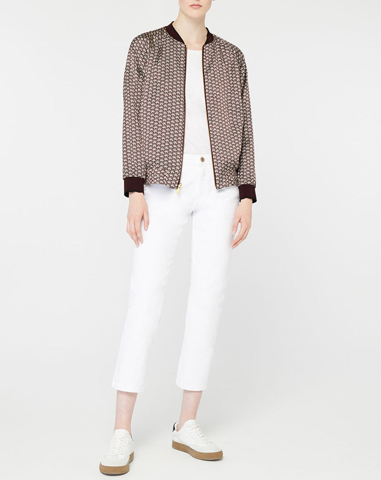 Scotch & Soda Bombers réversible Encart à Fleurs marron
