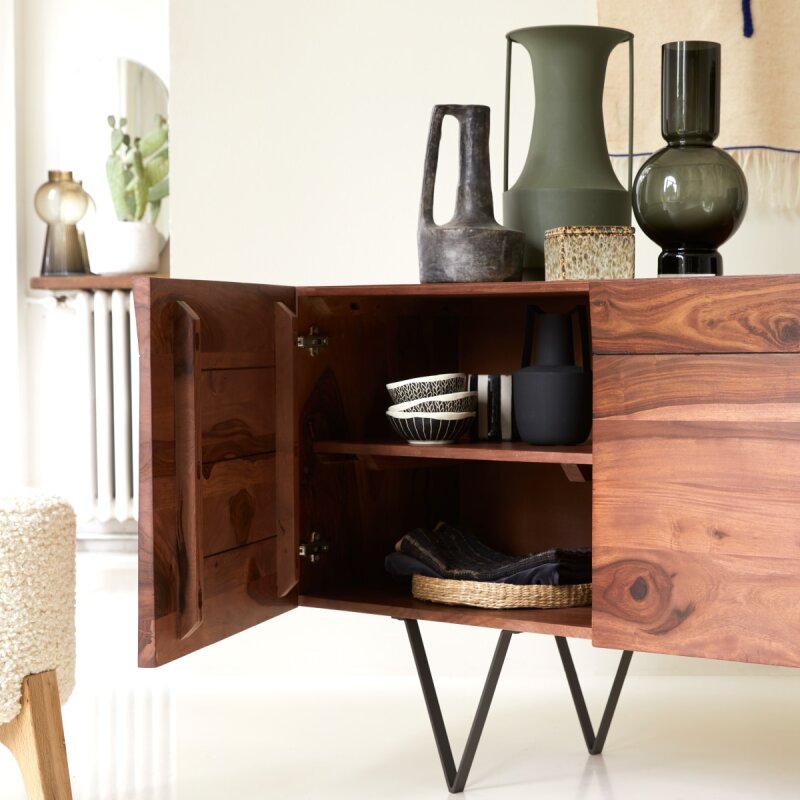 Buffet en palissandre massif L 175 cm Metric