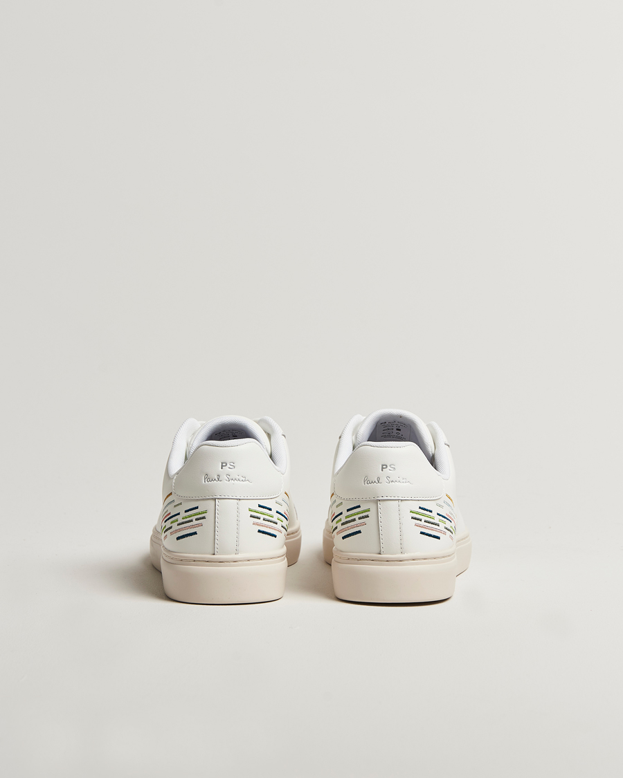 PS Paul Smith Rex Embroidered Leather Sneaker White