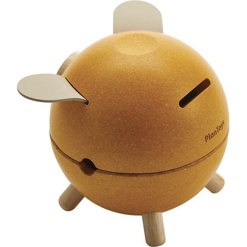Plan toys spaarpot varken geel