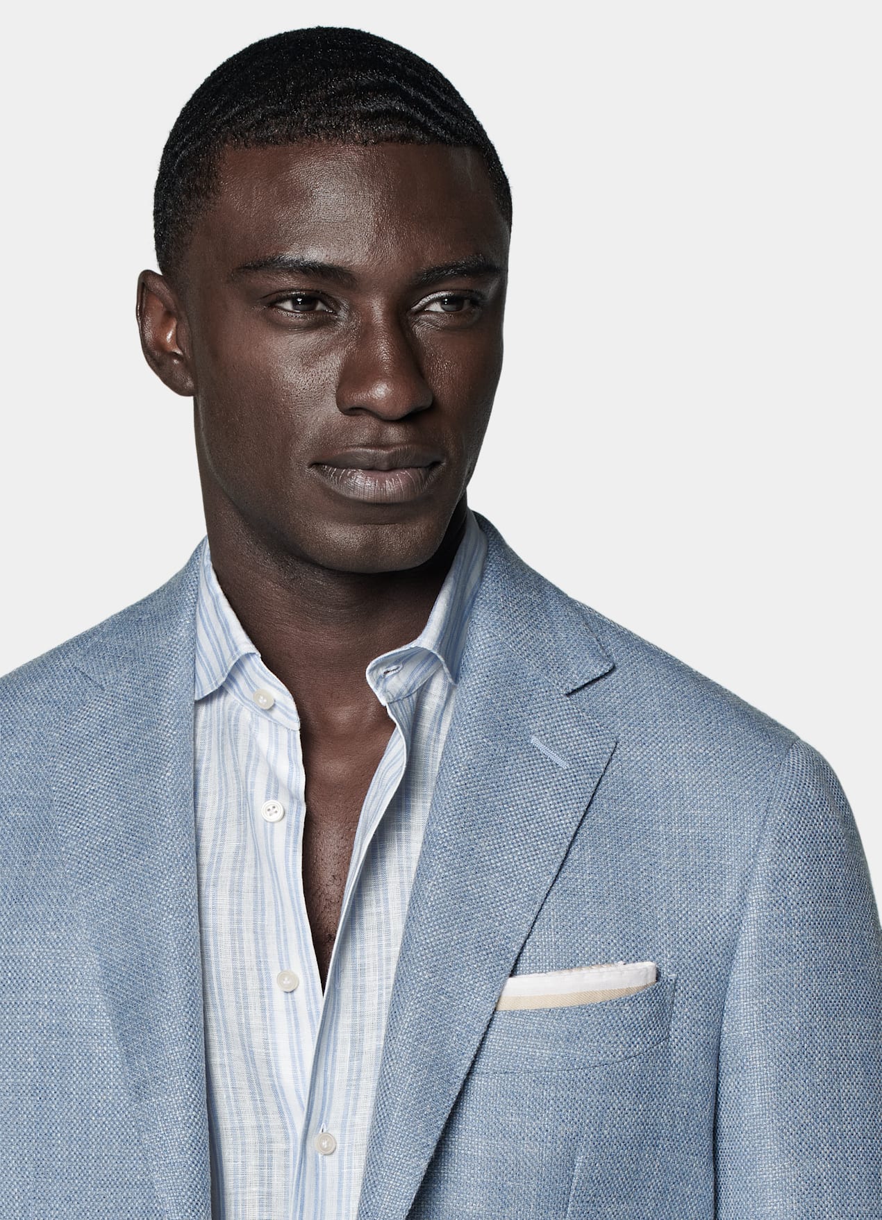 Blazer Havana coupe Tailored bleu clair
