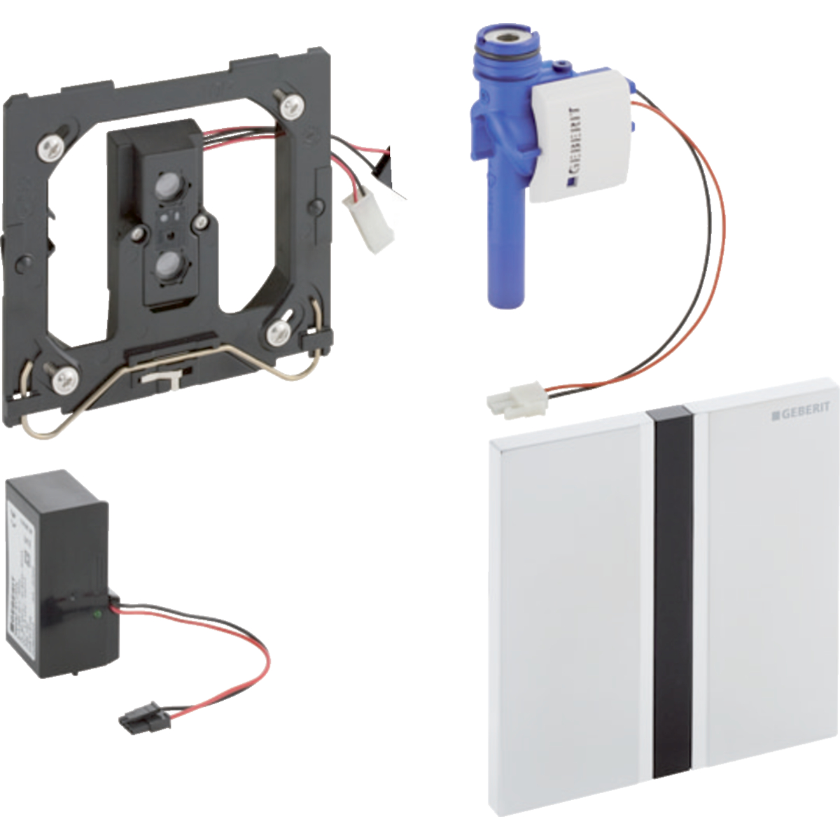 Geberit type 50 urinoir bedieningsplaat 230V square geborsteld chroom