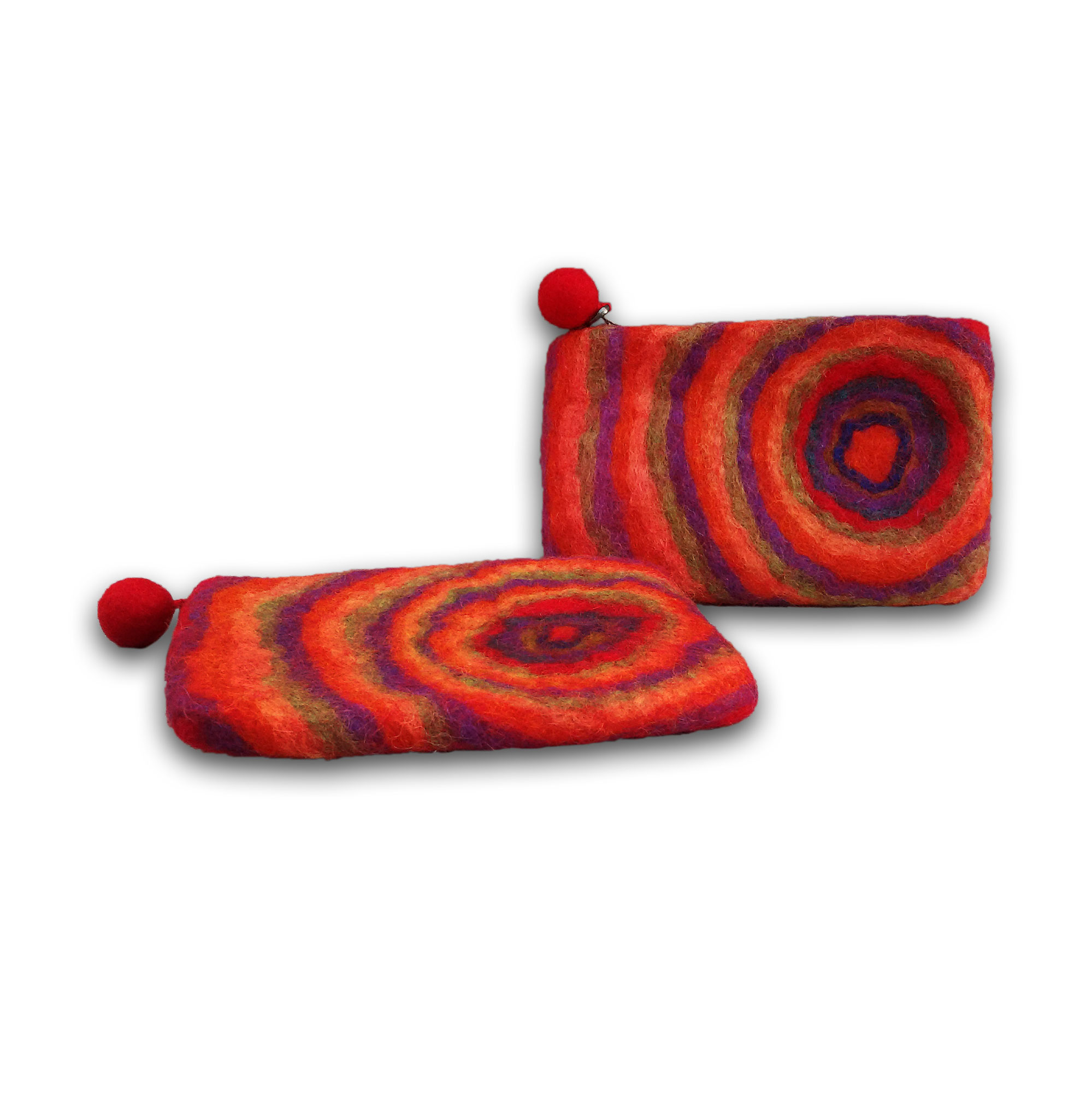 Filz-Etui 'Spirale' multicolor, B 16 cm, H 10 cm günstig bestellen