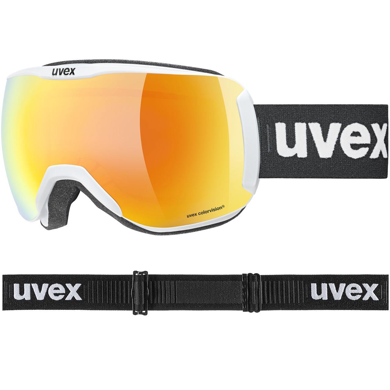 Uvex Downhill 2100 CV Race white matt / orange-green | Uvex Skibrillen | Uvex | U | MARKEN | XSPO
