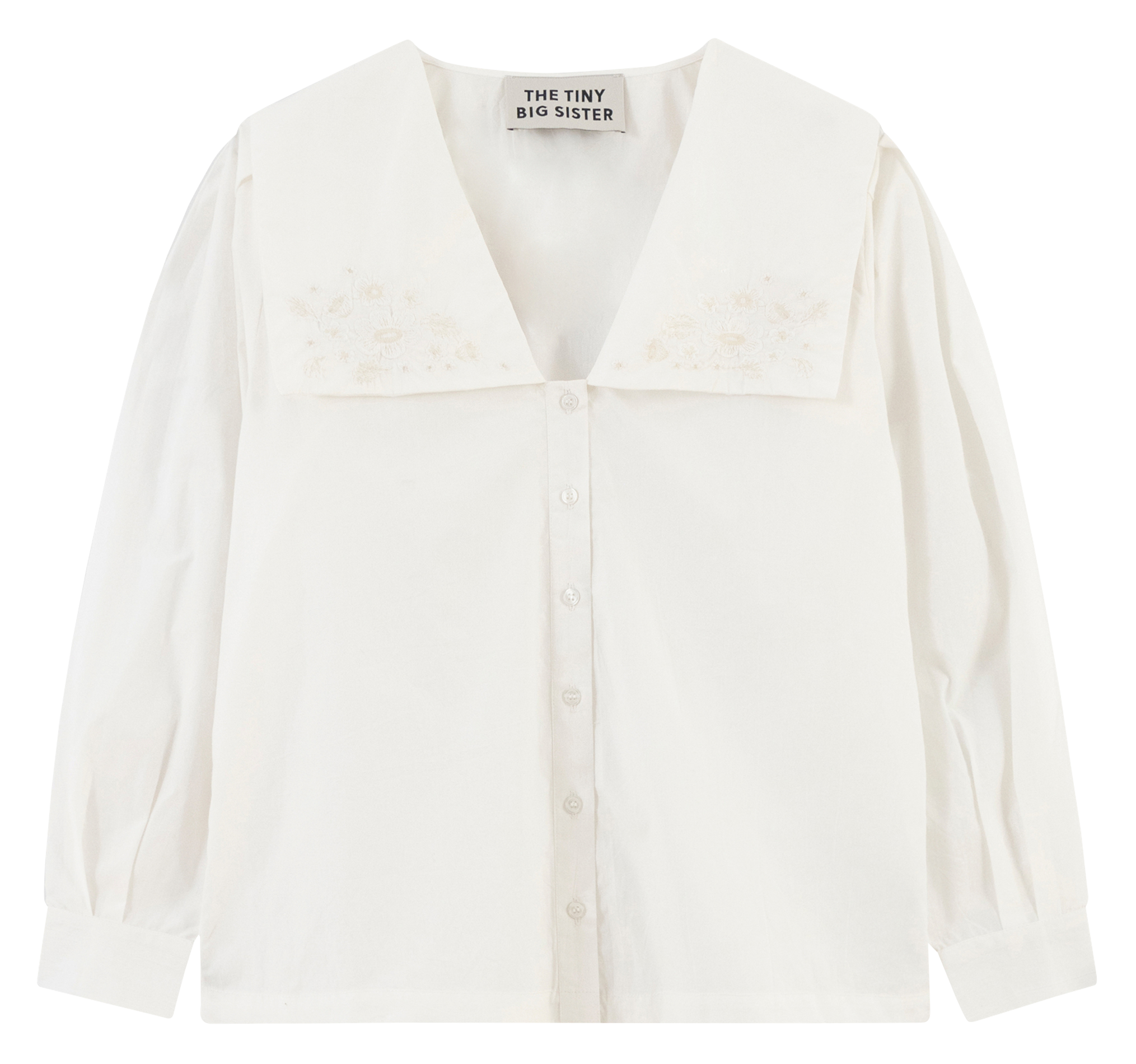 Chemise brodée en coton | Blanc