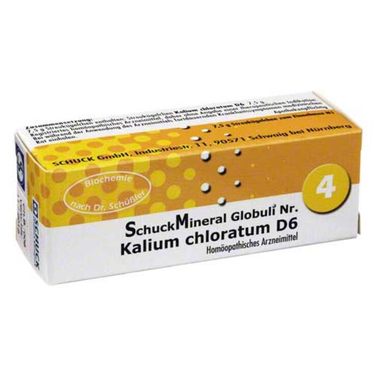 Schuckmineral Globuli 4 Kalium chloratum D6, 7.5 g